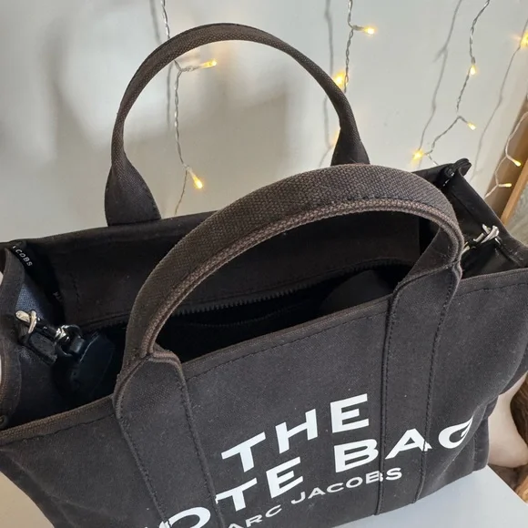 Marc Jacobs Black Tote with White Text - Picture 5 of 5